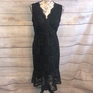 Thalia Sodi Black Lace Cocktail Dress LBD Little Black Dress Size Small